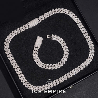 Iced Out Rose Gold Plated Moissanite Cuban Chain