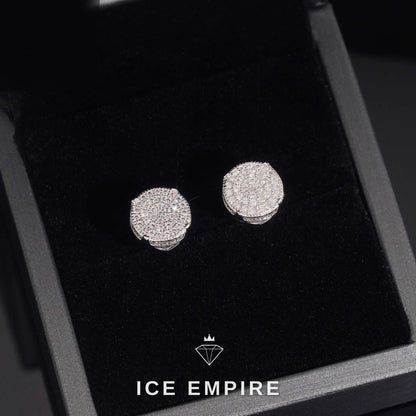 Iced Out 925 Silver Moissanite Stud Earrings