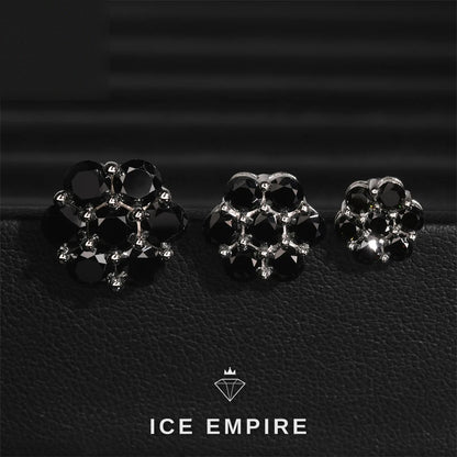 Iced Out Cluster 925 Silver Moissanite Earrings