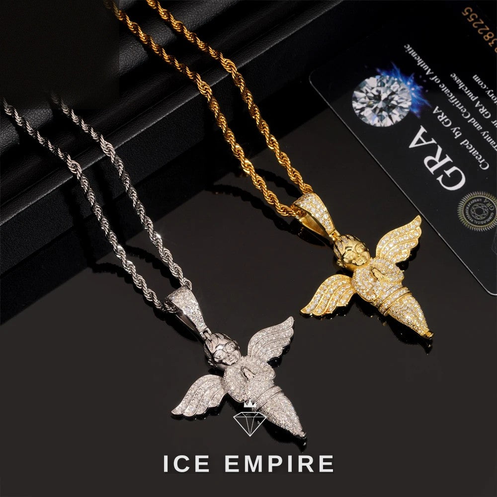 Iced Out Rose Gold Plated Pendant
