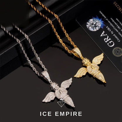 Iced Out Rose Gold Plated Pendant