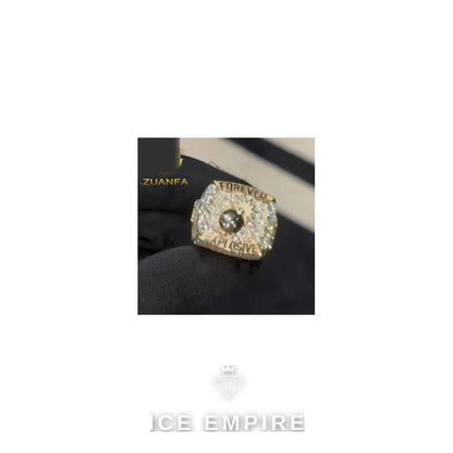 Iced Out 925 Silver Moissanite Ring
