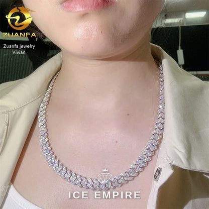 Iced Out Rose Gold Plated Moissanite Cuban Chain