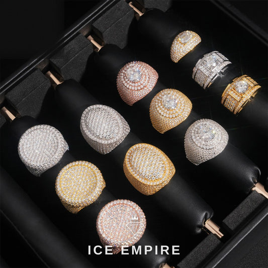 Iced Out Baguette 925 Silver Moissanite Ring