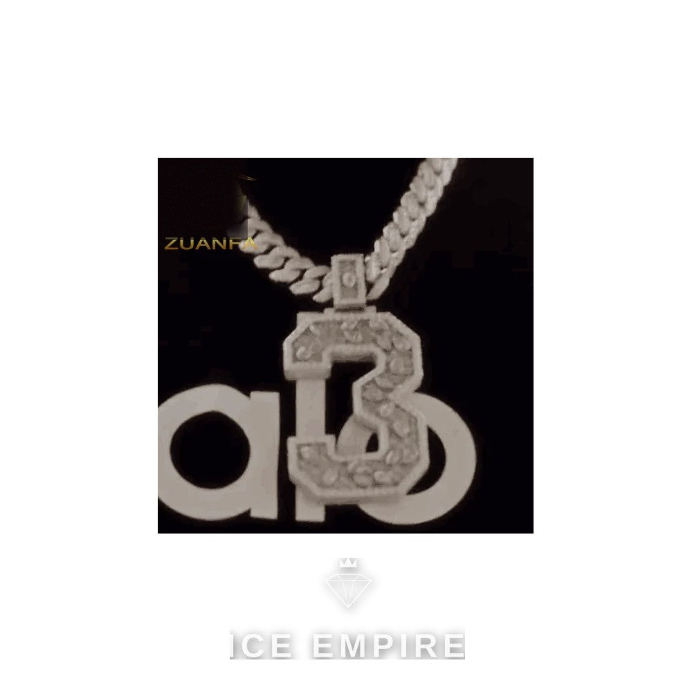 Iced Out Baguette Rose Gold Plated Moissanite Pendant