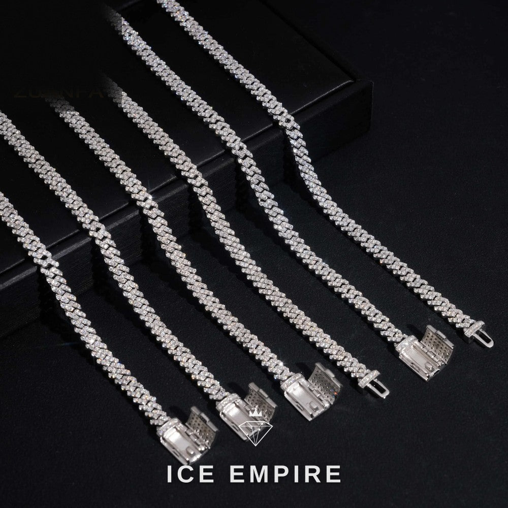Iced Out Rose Gold Plated Moissanite Cuban Chain