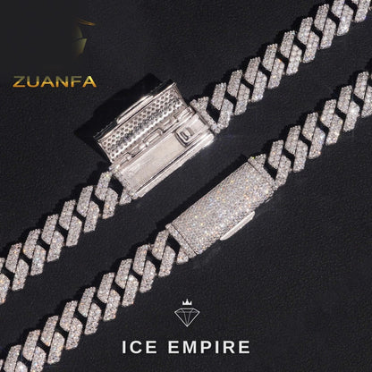 Iced Out Gold Plated Moissanite Cuban Chain