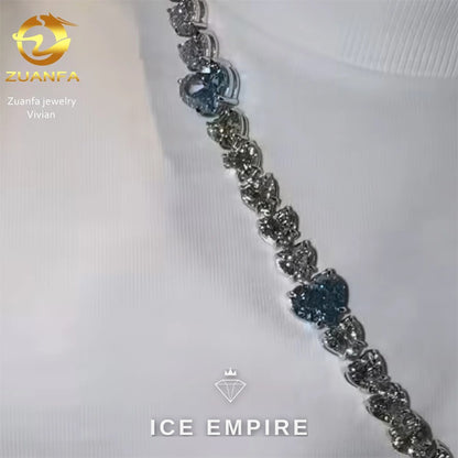 Iced Out Cross 925 Silver Moissanite Pendant