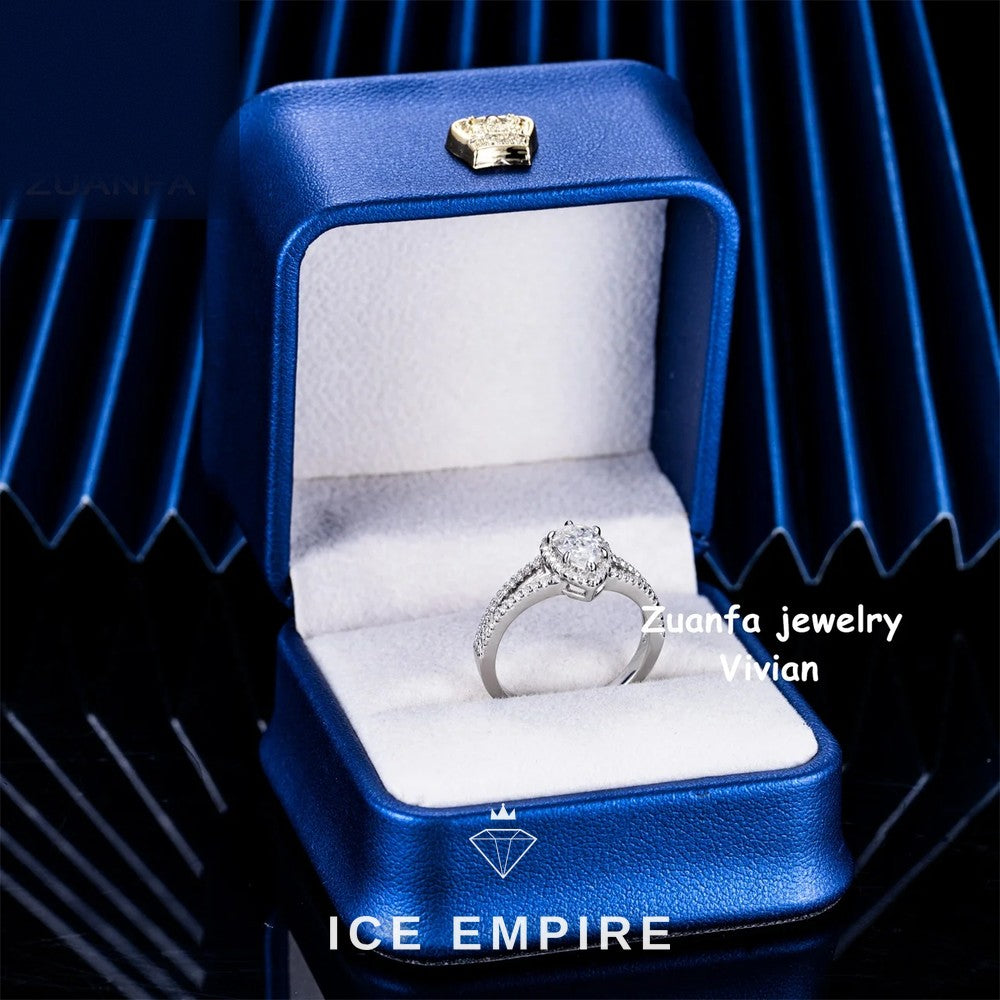Iced Out 925 Silver Moissanite Ring