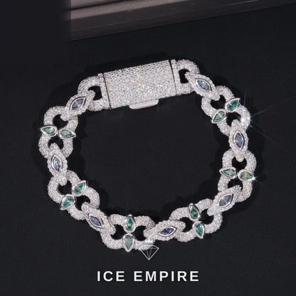 Iced Out Rose Gold Plated Moissanite Cuban Chain