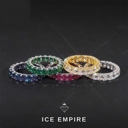 Iced Out 925 Silver Moissanite Ring