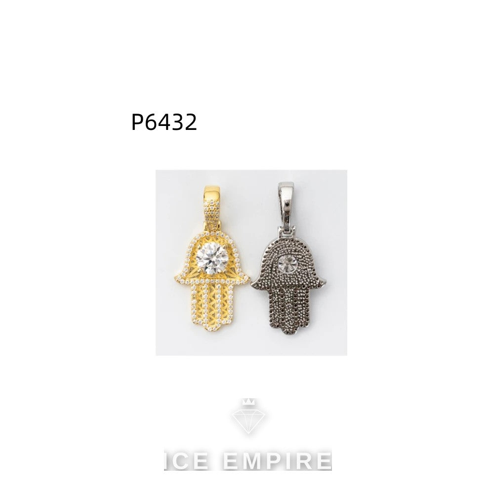 Iced Out Baguette Rose Gold Plated Pendant