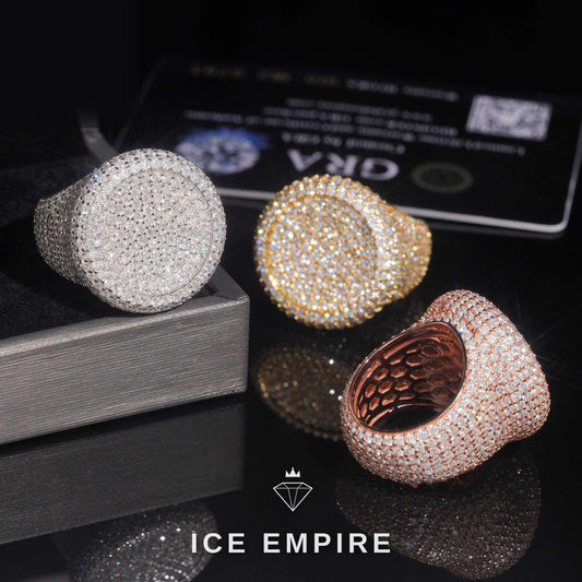 Iced Out 925 Silver Moissanite Ring