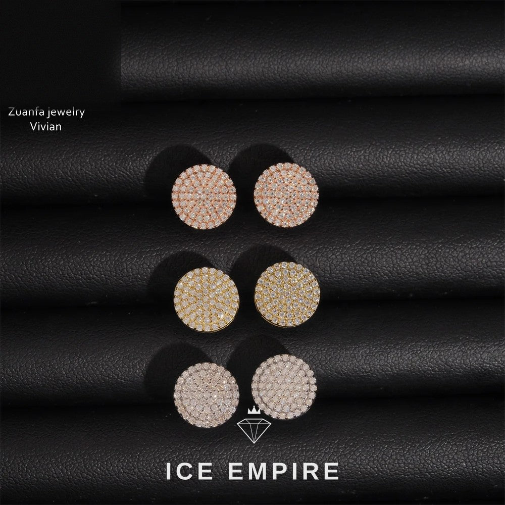 Iced Out 925 Silver Moissanite Earrings