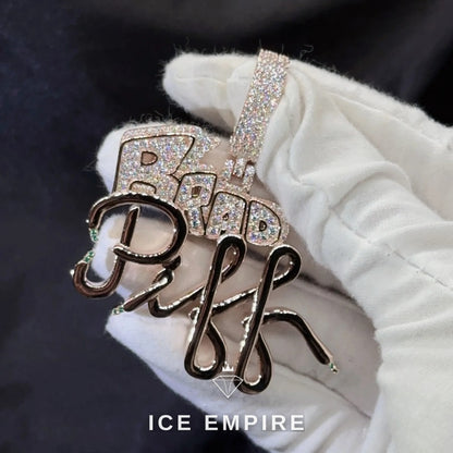 Iced Out Rose Gold Plated Moissanite Pendant