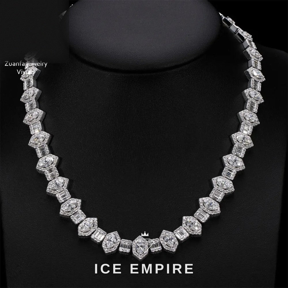 Iced Out Rose Gold Plated Moissanite Cuban Chain