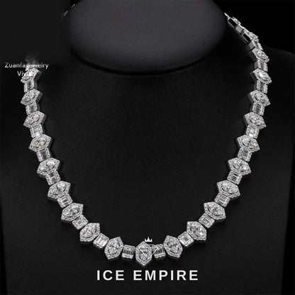 Iced Out Rose Gold Plated Moissanite Cuban Chain