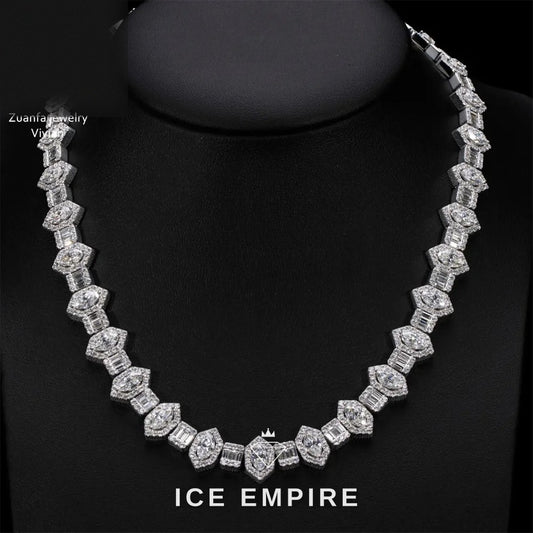 Iced Out Rose Gold Plated Moissanite Cuban Chain