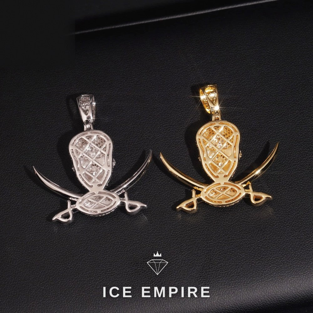 Iced Out Baguette Gold Plated Moissanite Pendant