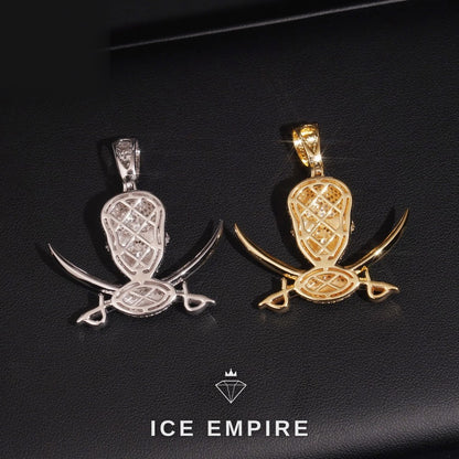 Iced Out Baguette Gold Plated Moissanite Pendant
