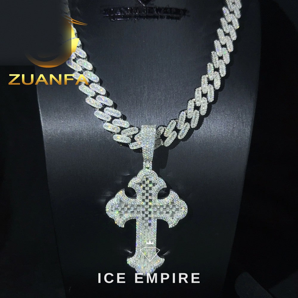 Iced Out Baguette Rose Gold Plated Cuban Chain