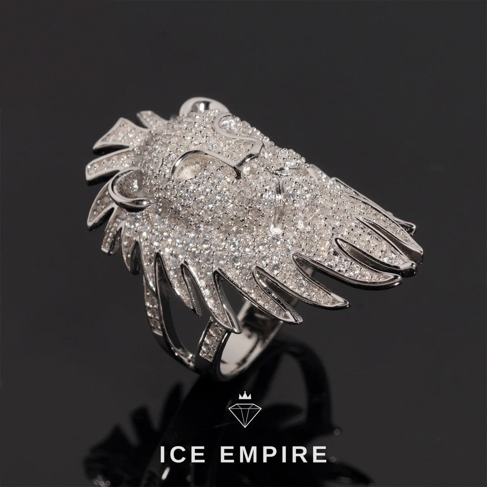 Iced Out 925 Silver Moissanite Ring