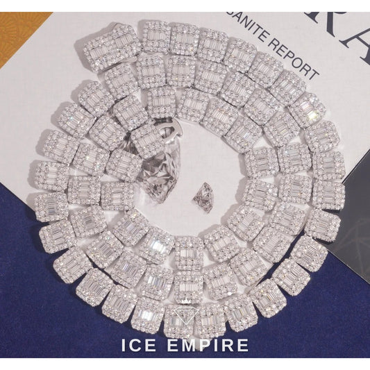 Iced Out Rose Gold Plated Moissanite Cuban Chain