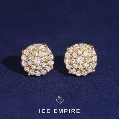 Iced Out Gold Plated Moissanite Earrings