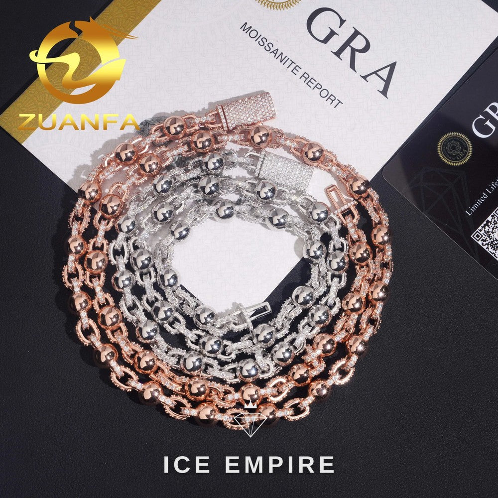 Iced Out Rose Gold Plated Moissanite Cuban Chain