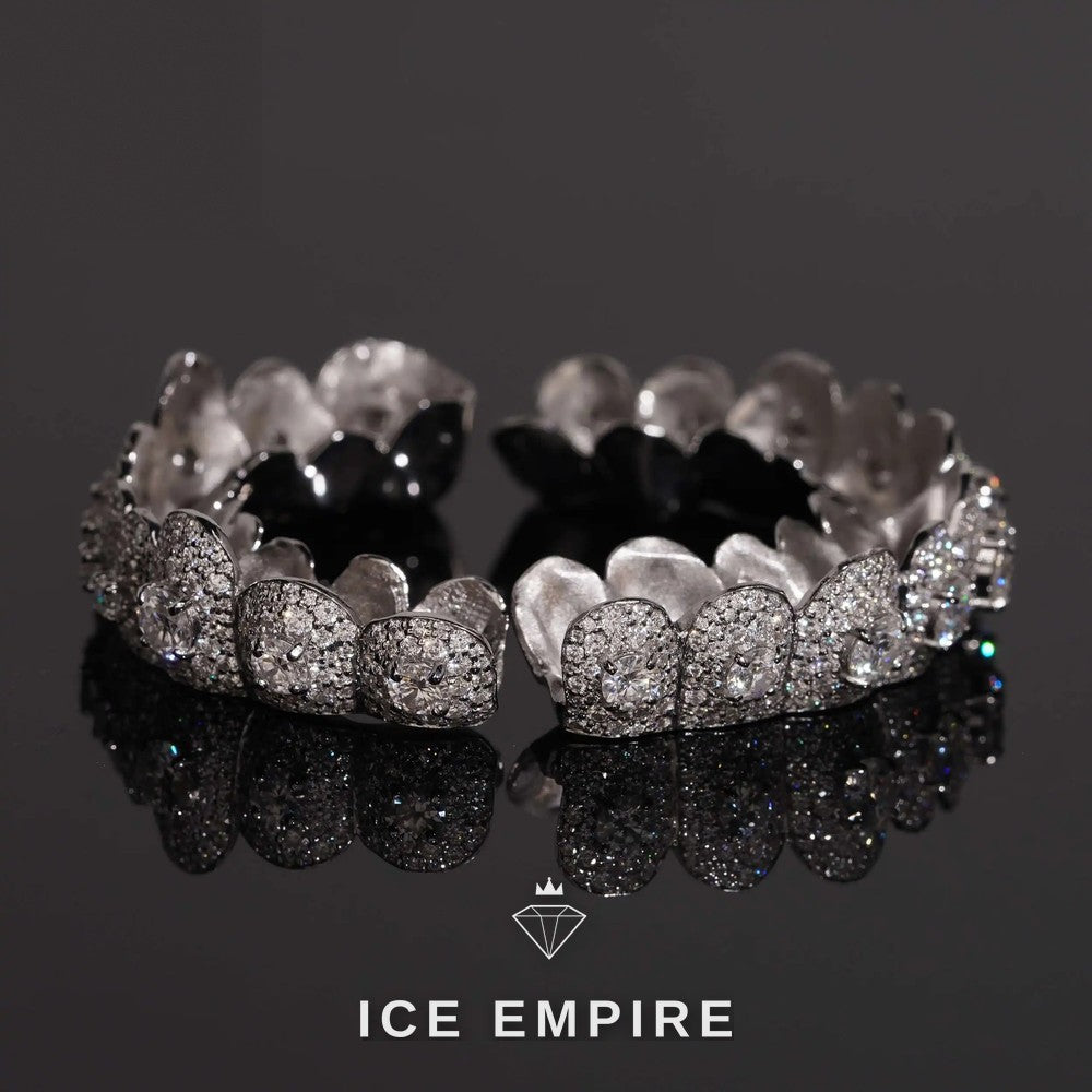 Iced Out 925 Silver Moissanite Grillz