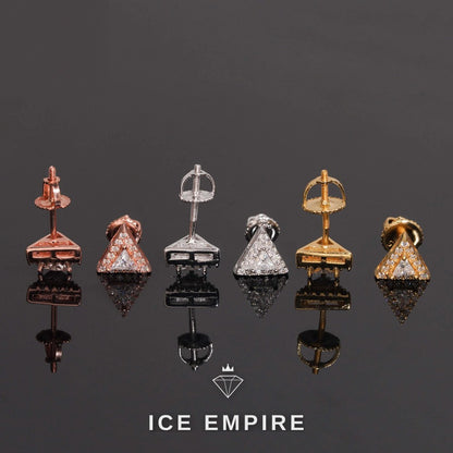 Iced Out 925 Silver Moissanite Stud Earrings
