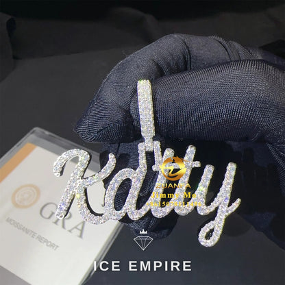 Iced Out 925 Silver Pendant