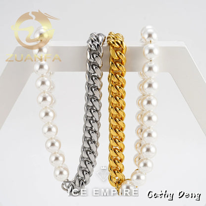 Iced Out Rose Gold Plated Cuban Chain
