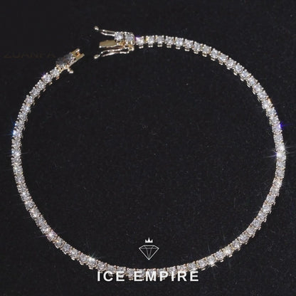 Iced Out 9K Gold Lab Grown Diamond Tennis Chain