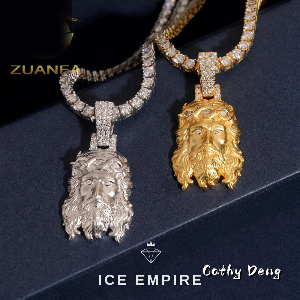 Iced Out Rose Gold Plated Moissanite Pendant