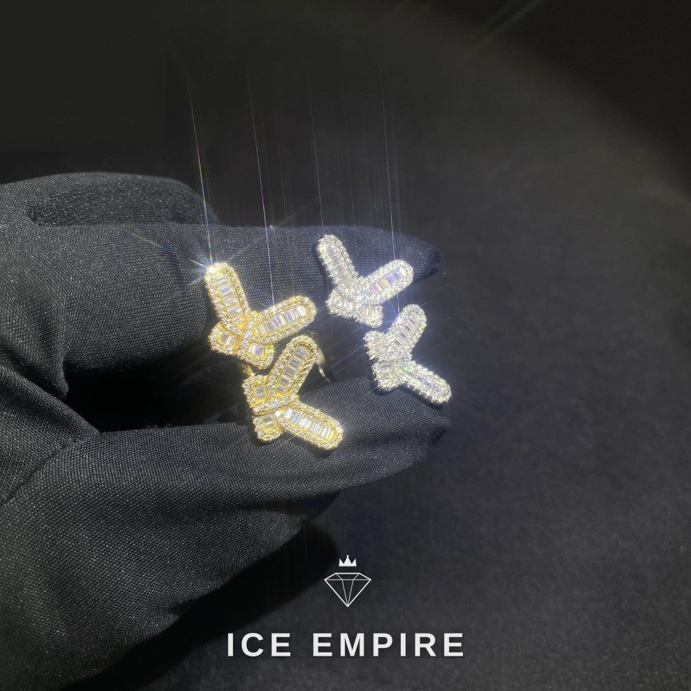 Iced Out Baguette 925 Silver Moissanite Ring