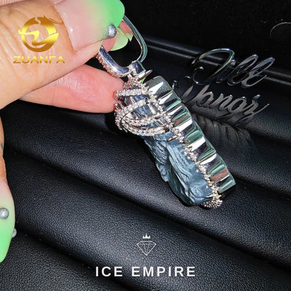 Iced Out 925 Silver Moissanite Pendant
