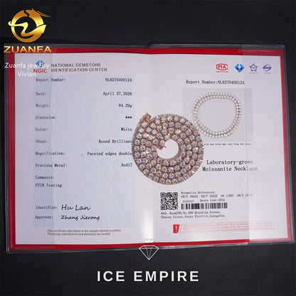 Iced Out Rose Gold Plated Moissanite Cuban Chain