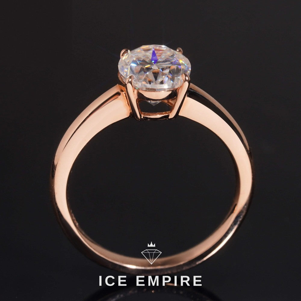 Iced Out 14K Gold Moissanite Wedding Band