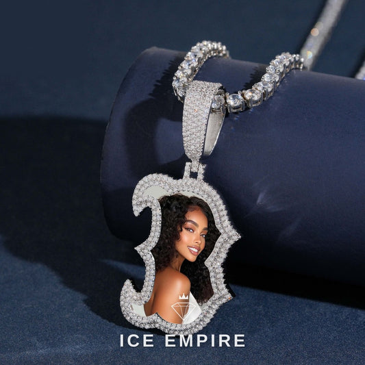 Iced Out 925 Silver Moissanite Pendant