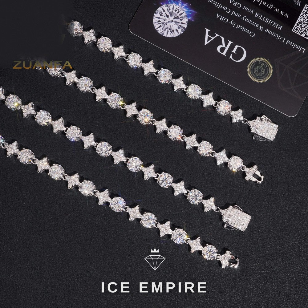 Iced Out Rose Gold Plated Moissanite Cuban Chain
