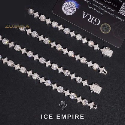 Iced Out Rose Gold Plated Moissanite Cuban Chain
