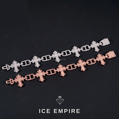 Iced Out Baguette 925 Silver Moissanite Cuban Chain