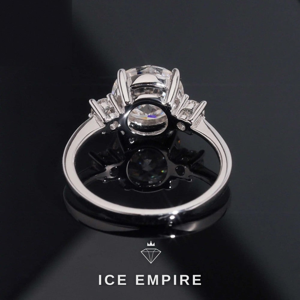 Iced Out Gold Plated Moissanite Wedding Band