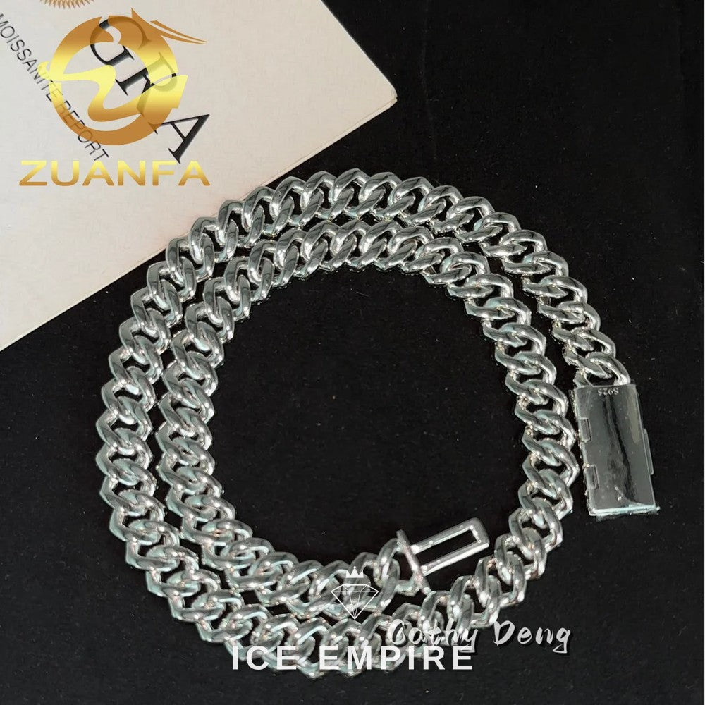 Iced Out Rose Gold Plated Moissanite Cuban Chain