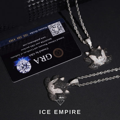 Iced Out Rose Gold Plated Moissanite Pendant