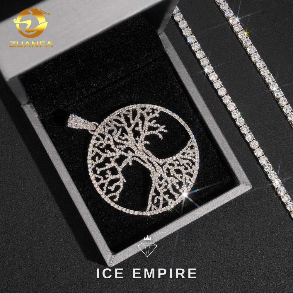Iced Out Rose Gold Plated Moissanite Pendant