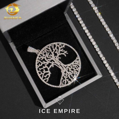 Iced Out Rose Gold Plated Moissanite Pendant