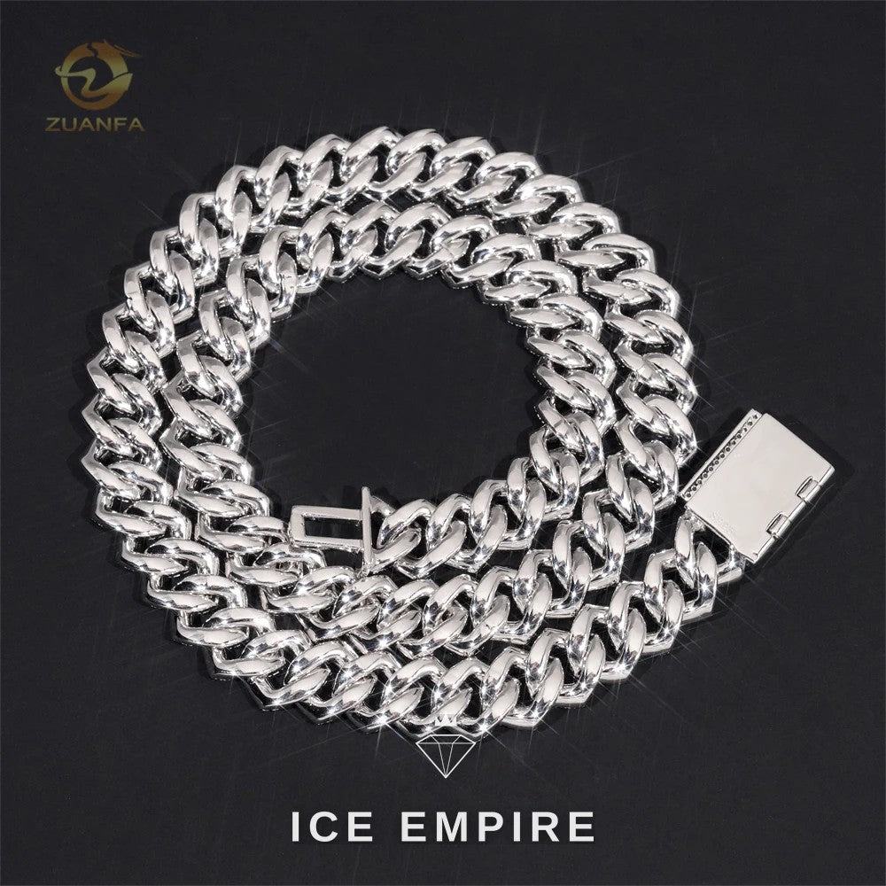 Iced Out Rose Gold Plated Moissanite Cuban Chain