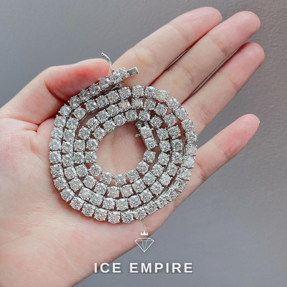Iced Out Rose Gold Plated Moissanite Cuban Chain